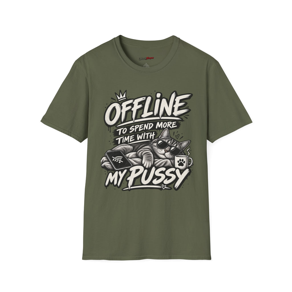 Offline to Spend More Time With My Cat T-Shirt
